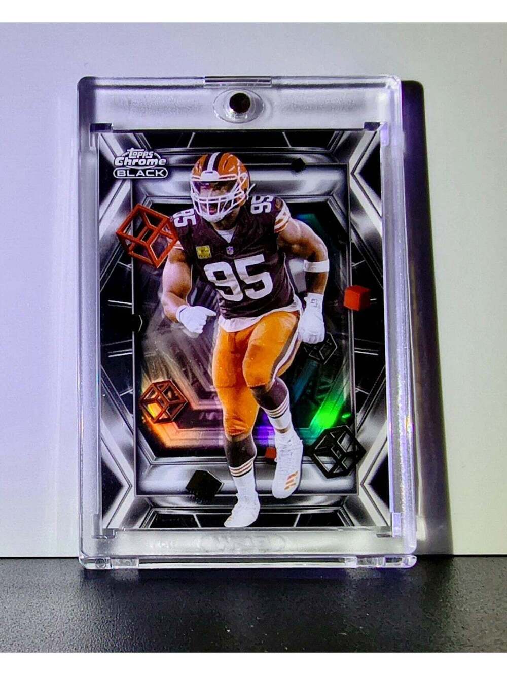 Myles Garrett 2025 NFL Topps Chrome Black #DOD-7 Depth of Darkness SSP Case Hit